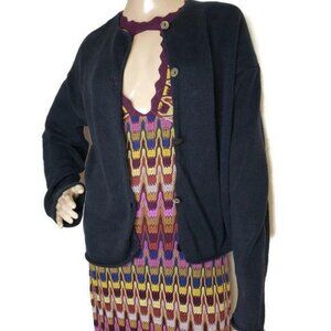 J. Jill Womens Black Cotton Cardigan Sweater Size S Made In USA